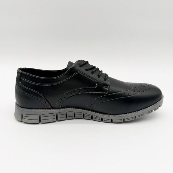 Deer Stags Corvallis Wingtip Oxford Dress Shoes Comfort Sole Black Gray 9.5 NEW main image 5